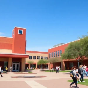 A collage image of top public high schools in Phoenix, Arizona