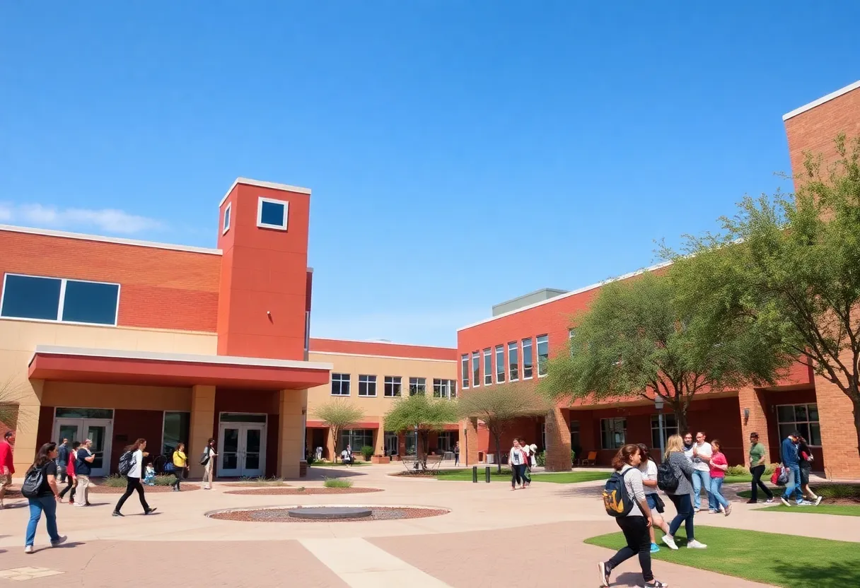 A collage image of top public high schools in Phoenix, Arizona
