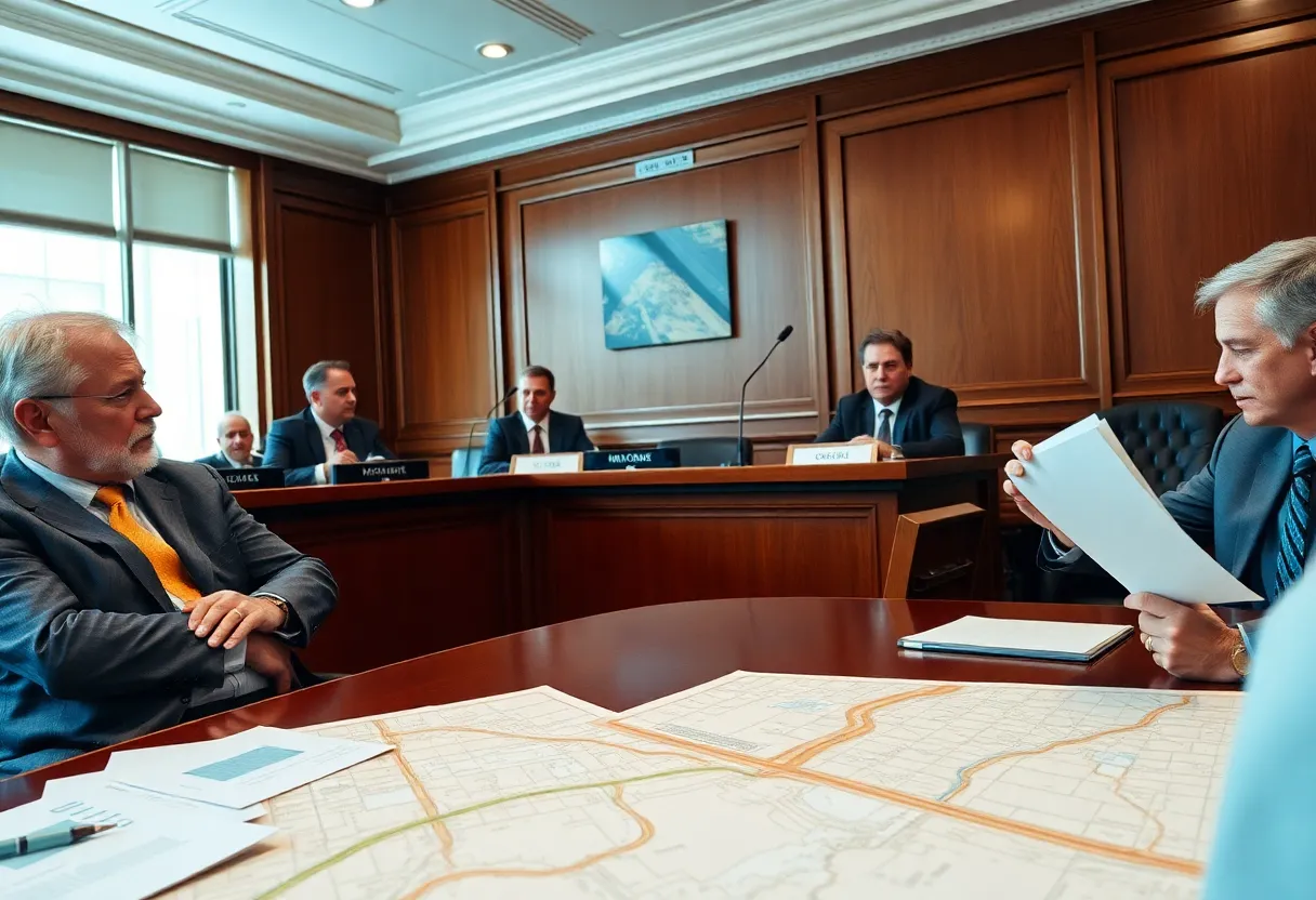 City council members discussing road management