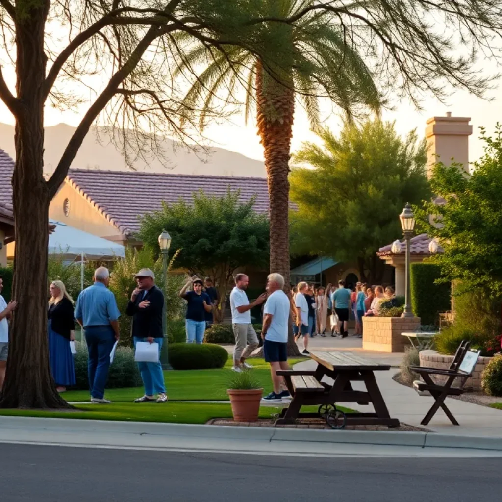 Community gathering in Scottsdale, Arizona