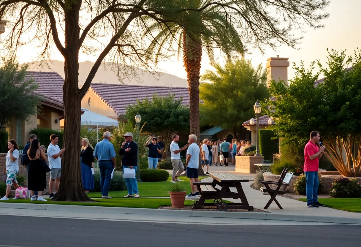 Community gathering in Scottsdale, Arizona