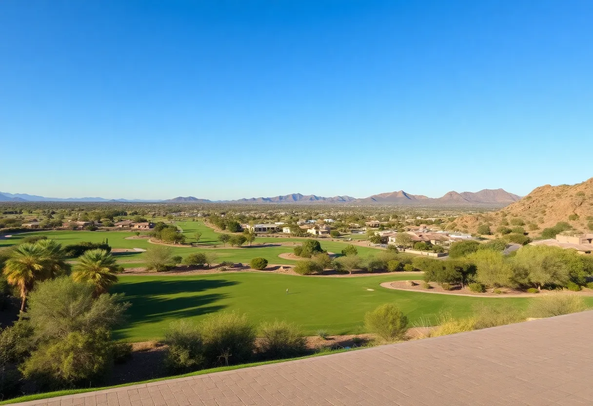 Scenic golf course in Scottsdale, Arizona