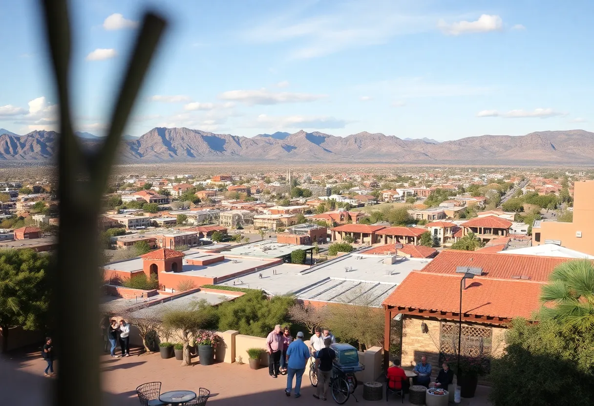 Scottsdale urban landscape with community spaces