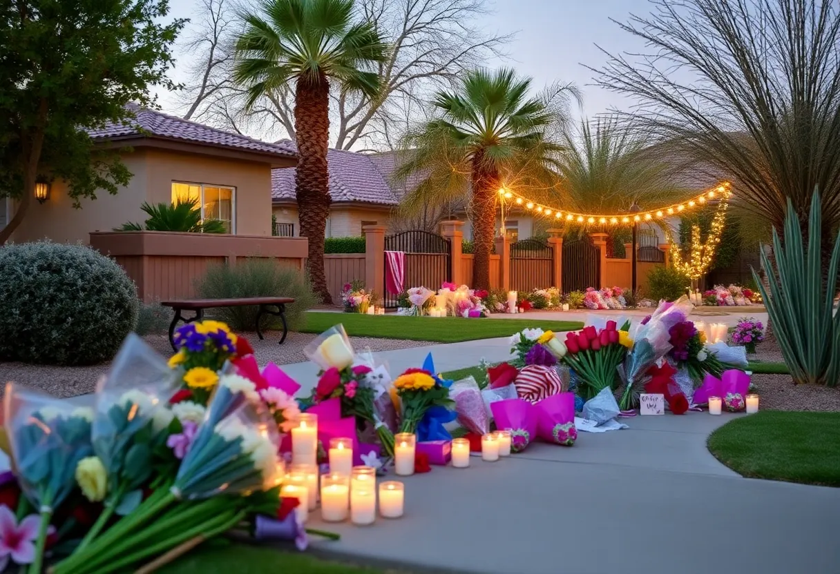 Community members showing support in Southeast Phoenix