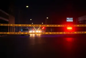 Police at a shooting scene in West Phoenix