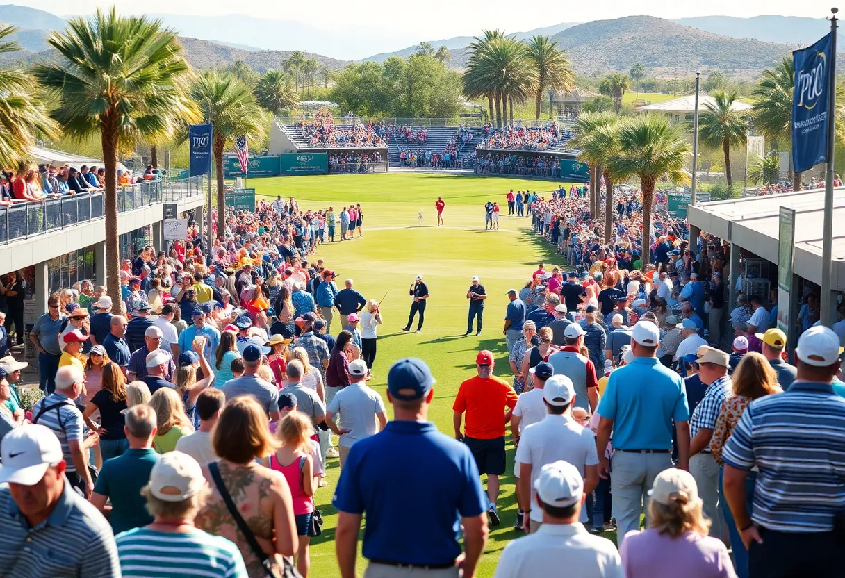 Crowd enjoying the WM Phoenix Open at TPC Scottsdale
