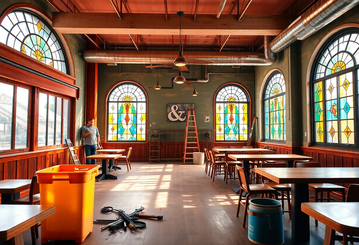 Renovation of Wormtown Brewery taproom