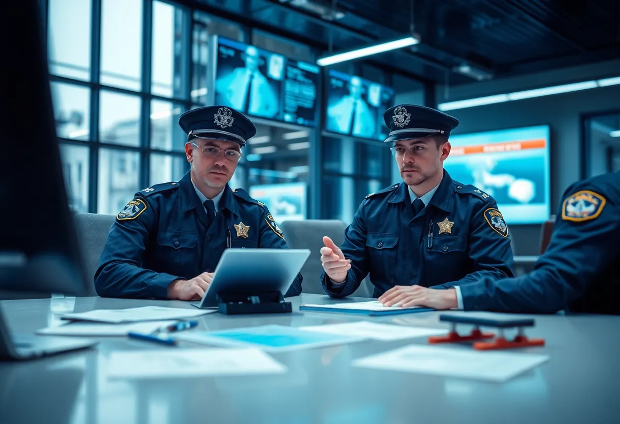 Representation of AI technology used by police officers