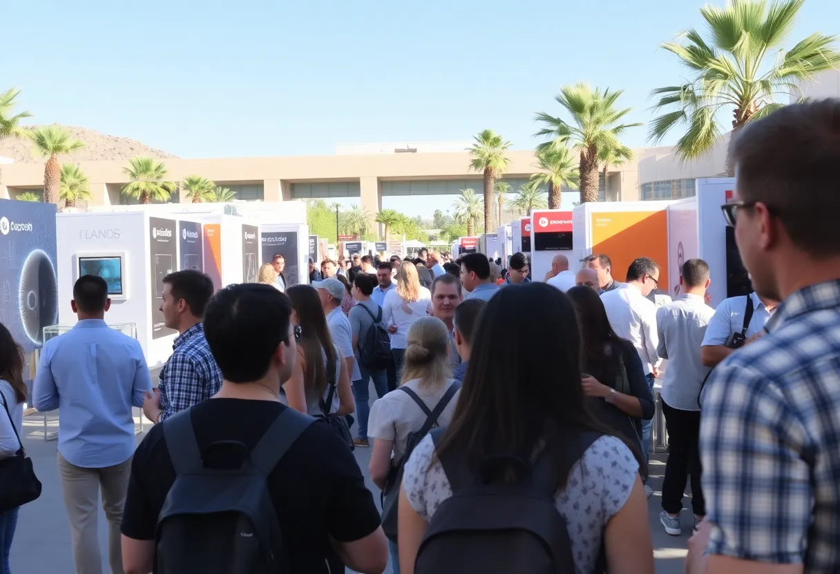 Attendees at the AI Tools for Enterprise expo in Phoenix, Arizona