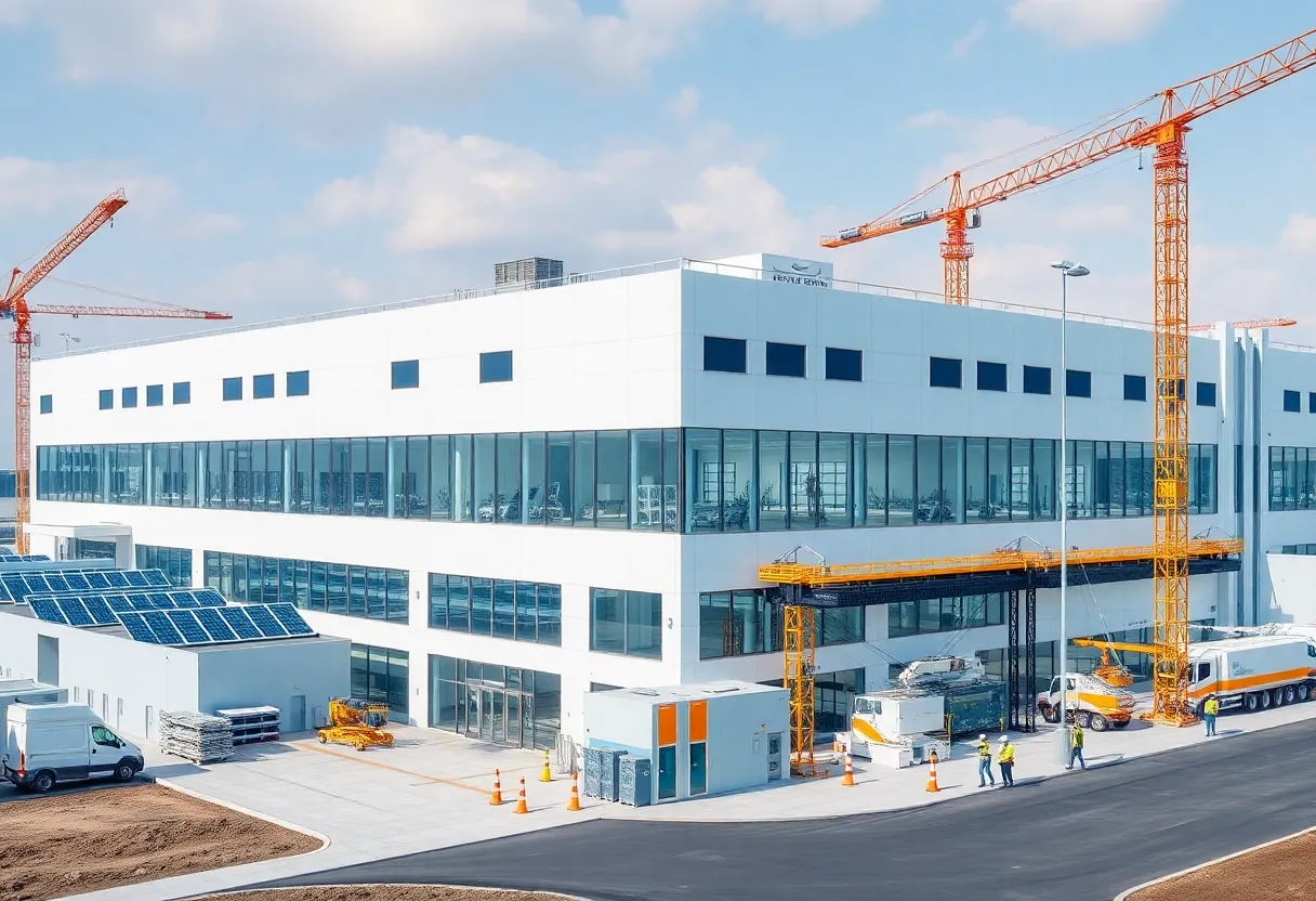 Construction site of Amkor Semiconductor Manufacturing Facility in Peoria, Arizona