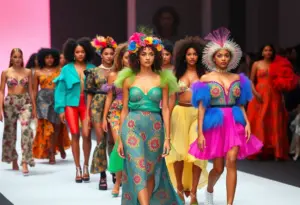 Angel Reese walks the runway at the Victoria's Secret Fashion Show in a striking pink floral lingerie set.