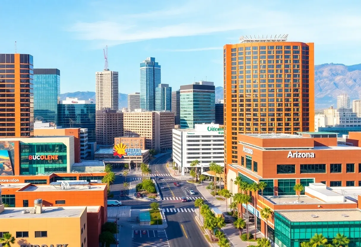 Business environment in Arizona with modern buildings