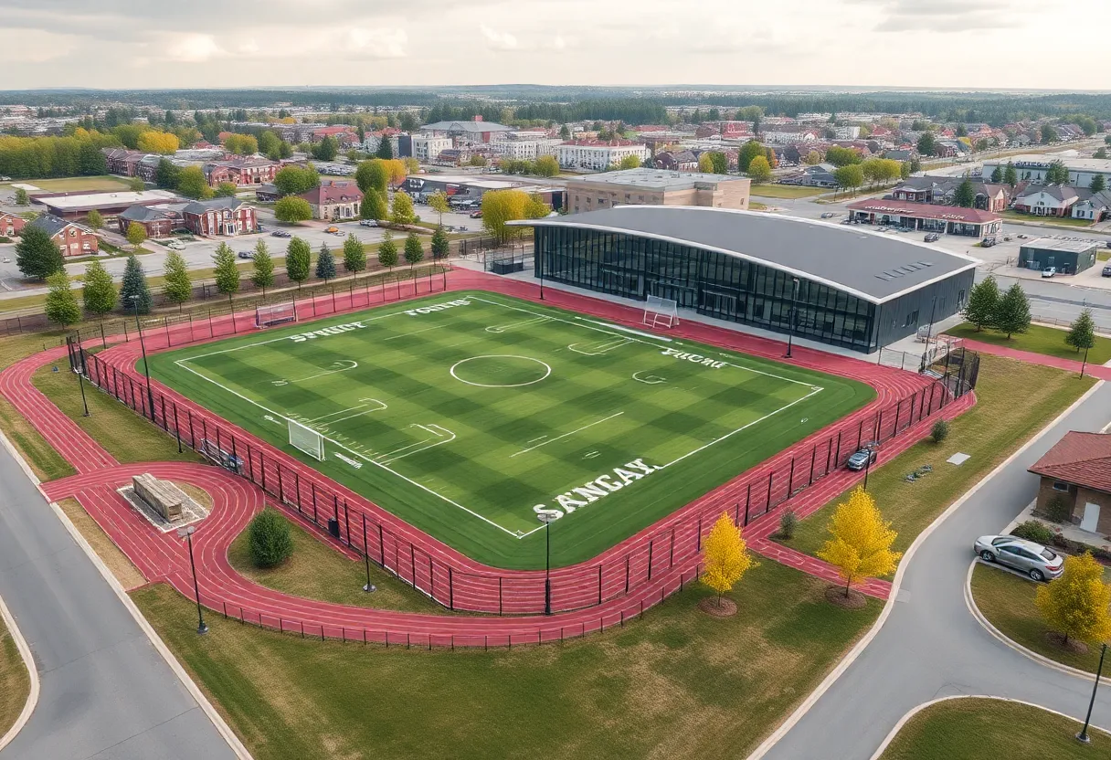 Rendering of the Arizona Cardinals new training facility at Paradise Ridge