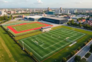Rendering of the Arizona Cardinals new training facility in Phoenix