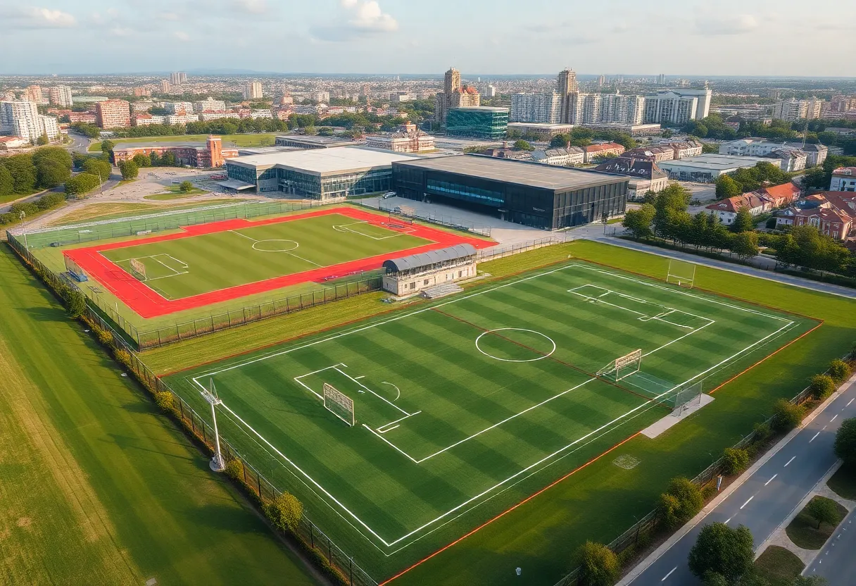 Rendering of the Arizona Cardinals new training facility in Phoenix