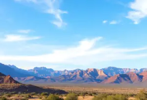 Scenic view of Arizona mountains representing community spirit