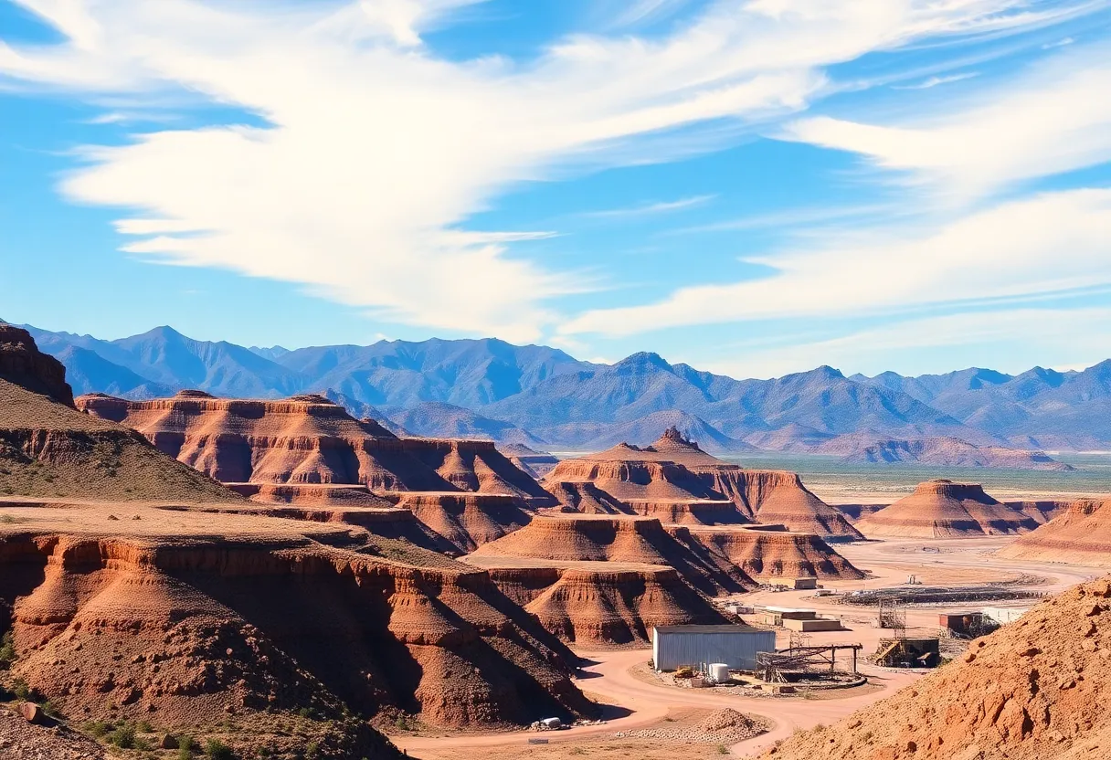 Scenic view of Arizona copper mine