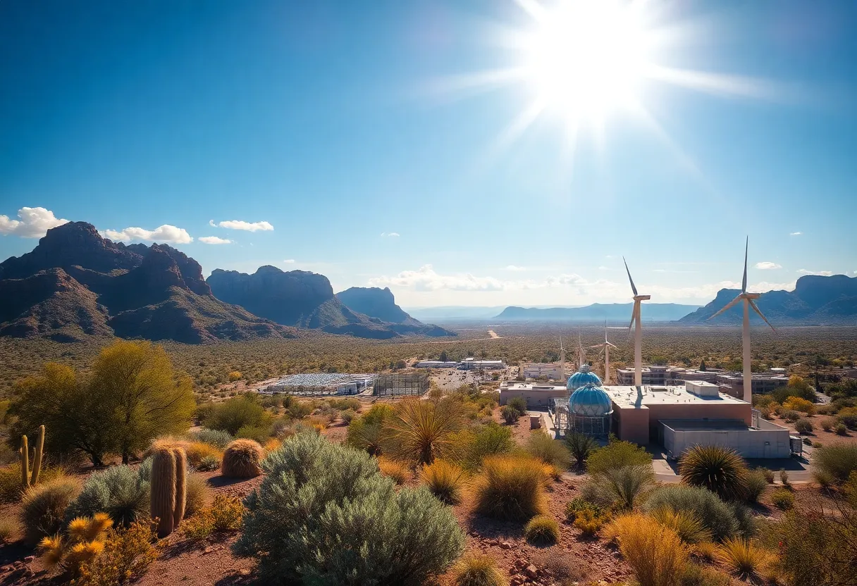 A scenic view of Arizona representing economic growth and sustainability.