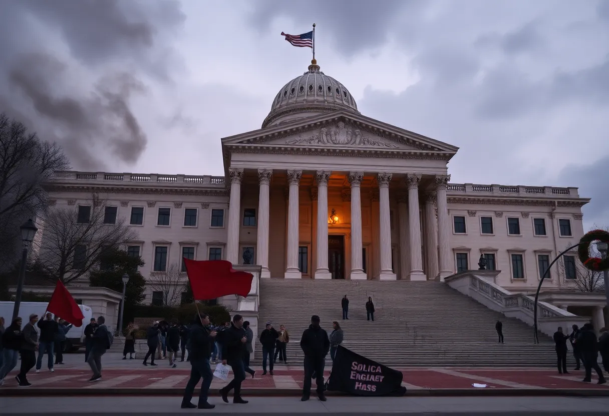 Symbolic representation of Arizona government shutdown with empty offices