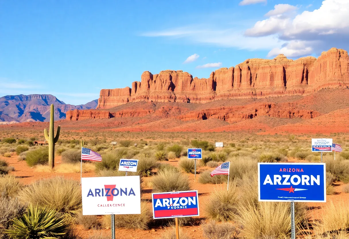 Vibrant political campaign theme in Arizona