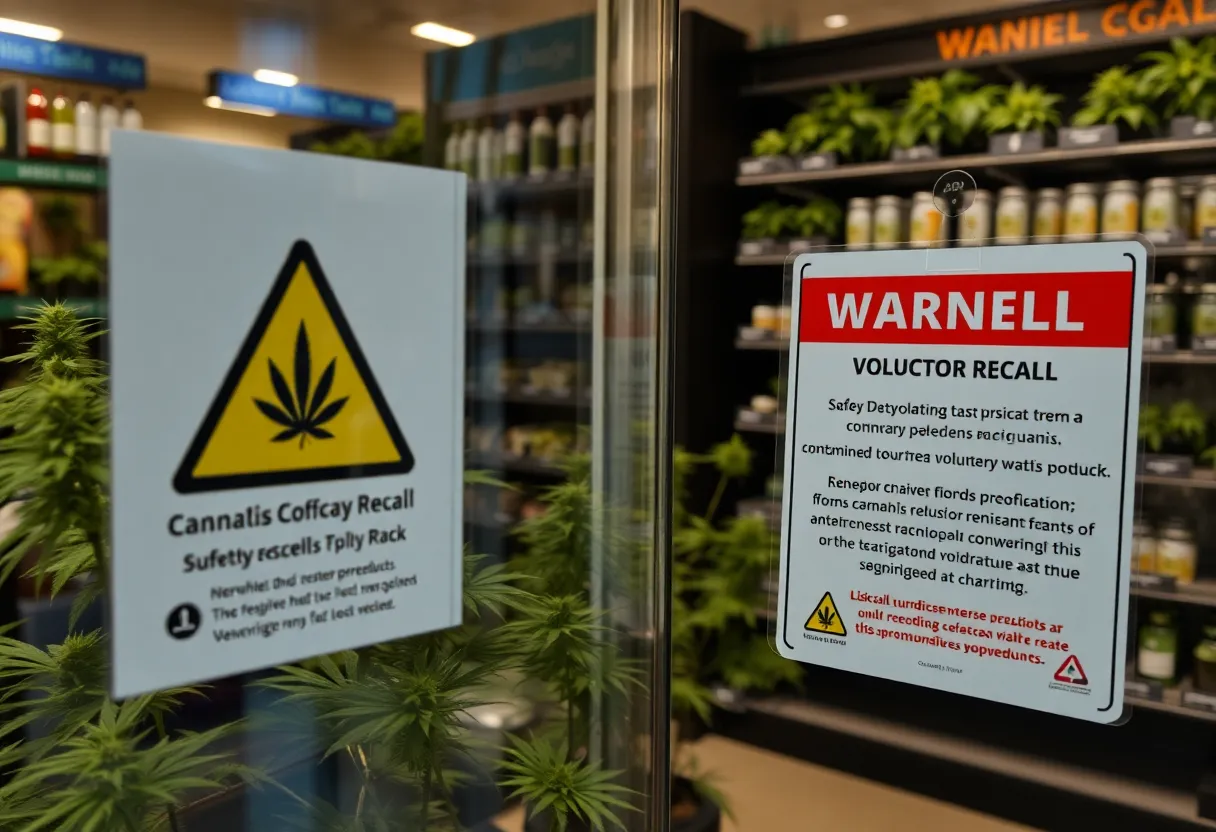 Visualization of Arizona marijuana recall due to contamination risks.