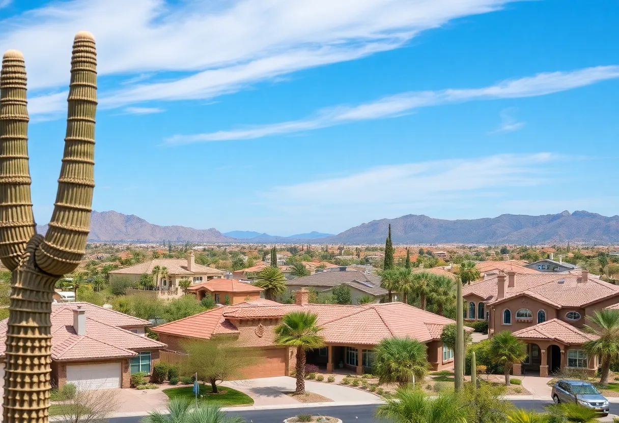 A picturesque neighborhood in Arizona with homes reflecting the local real estate market.