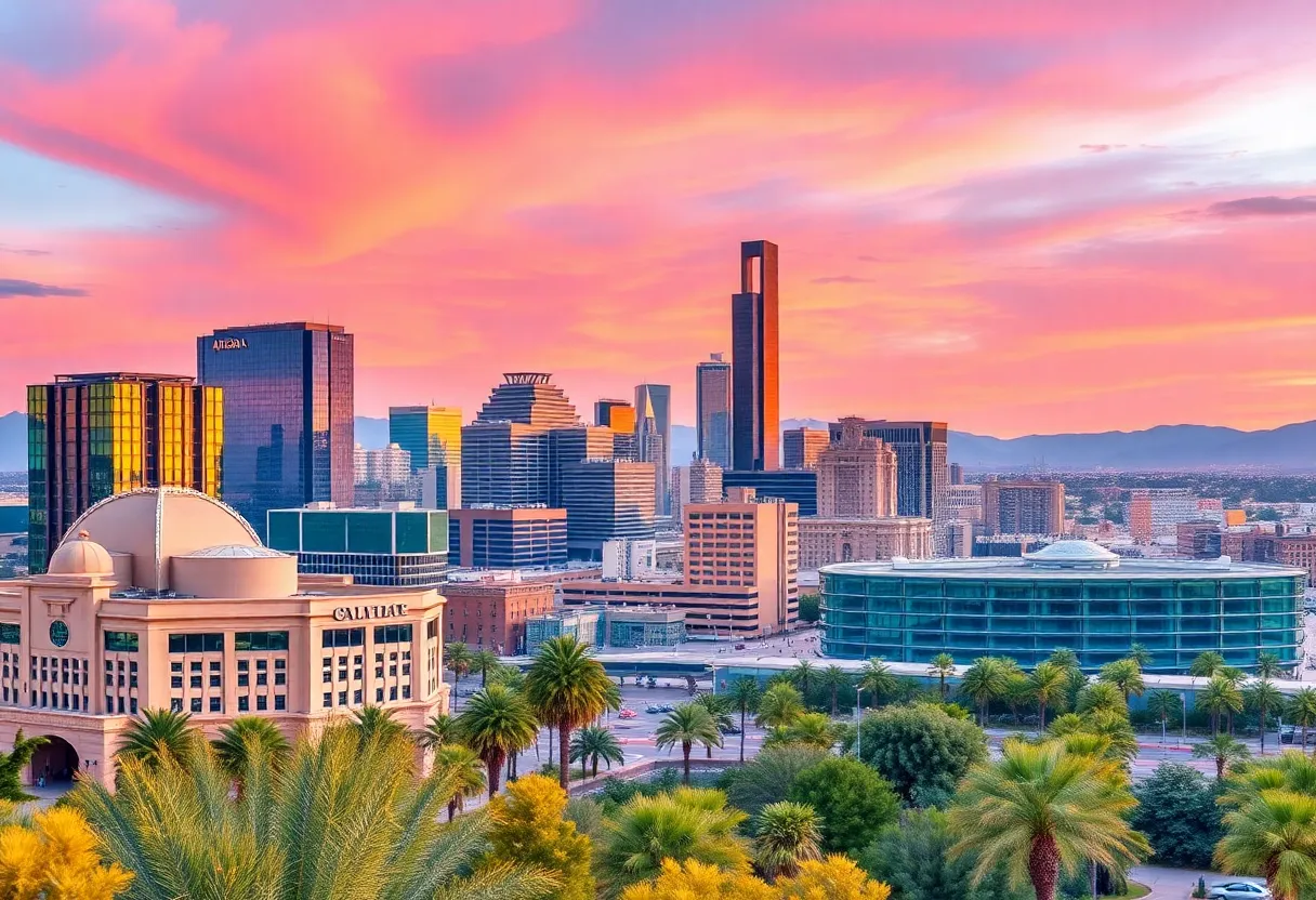 A vibrant representation of Arizona's startup scene featuring entrepreneurs and technology.