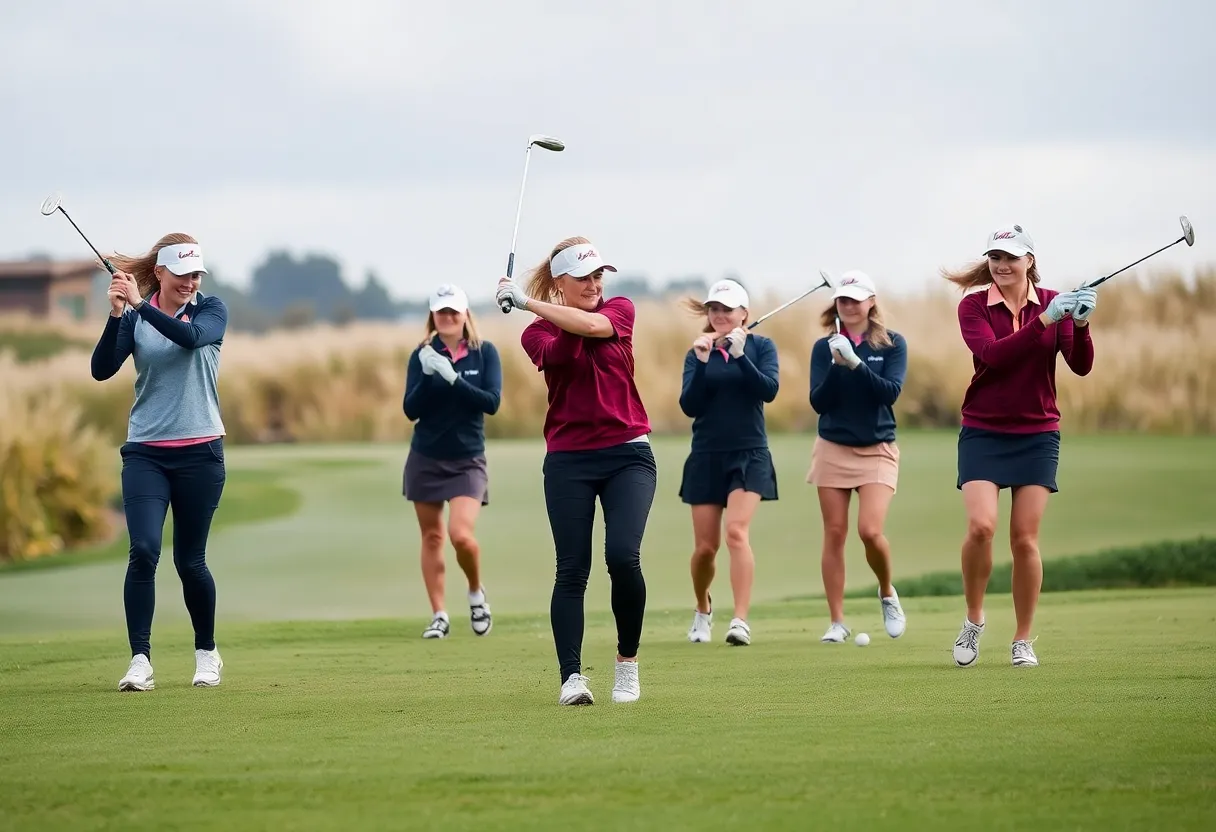 Arizona State women's golf team competing at Stanford Intercollegiate