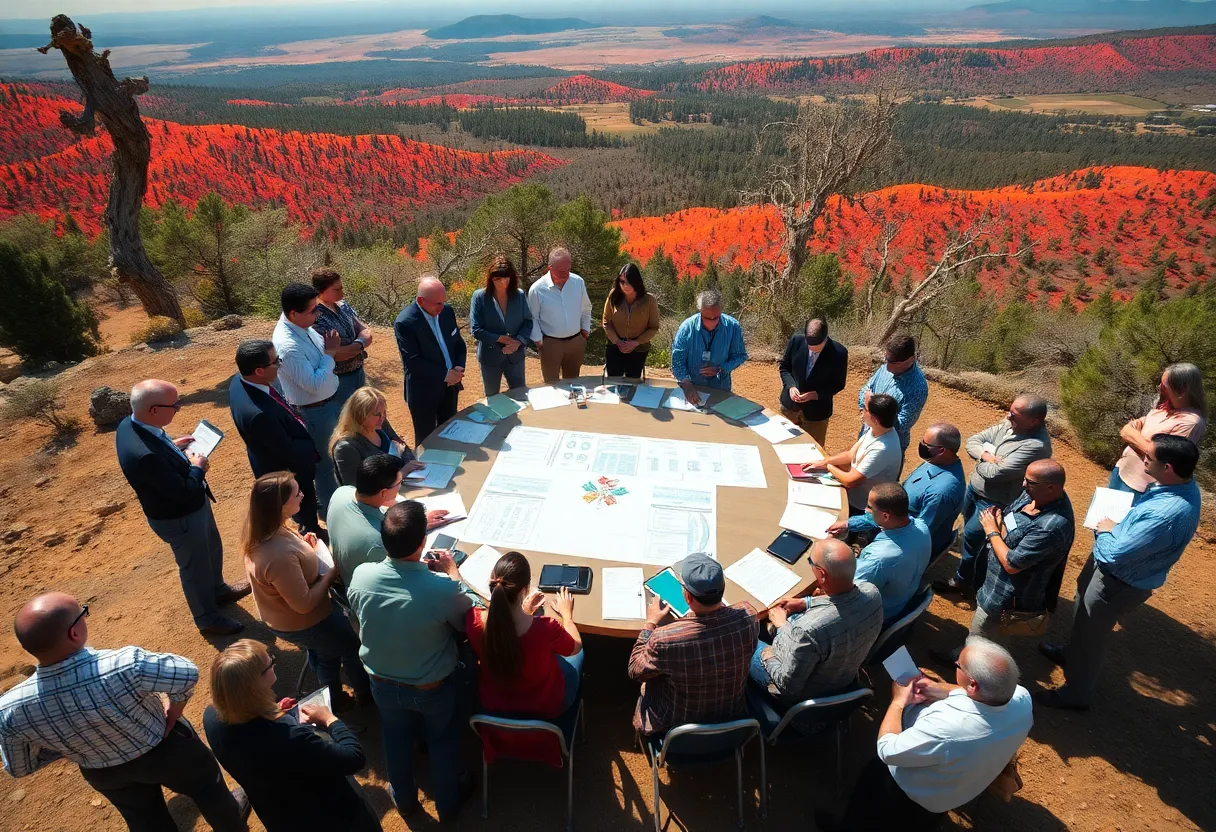 Attendees at the Arizona Wildfire Summit discussing prevention strategies