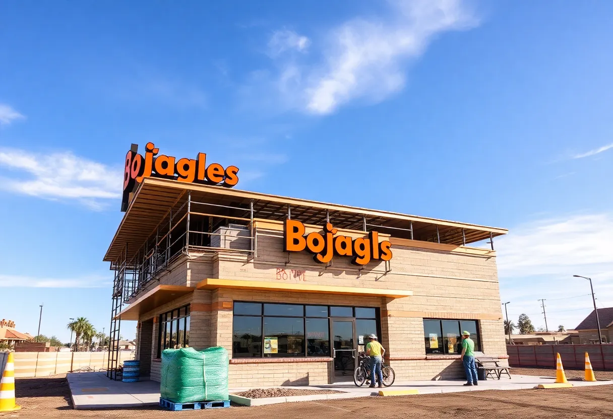 Construction site of Bojangles restaurant in Gilbert, Arizona