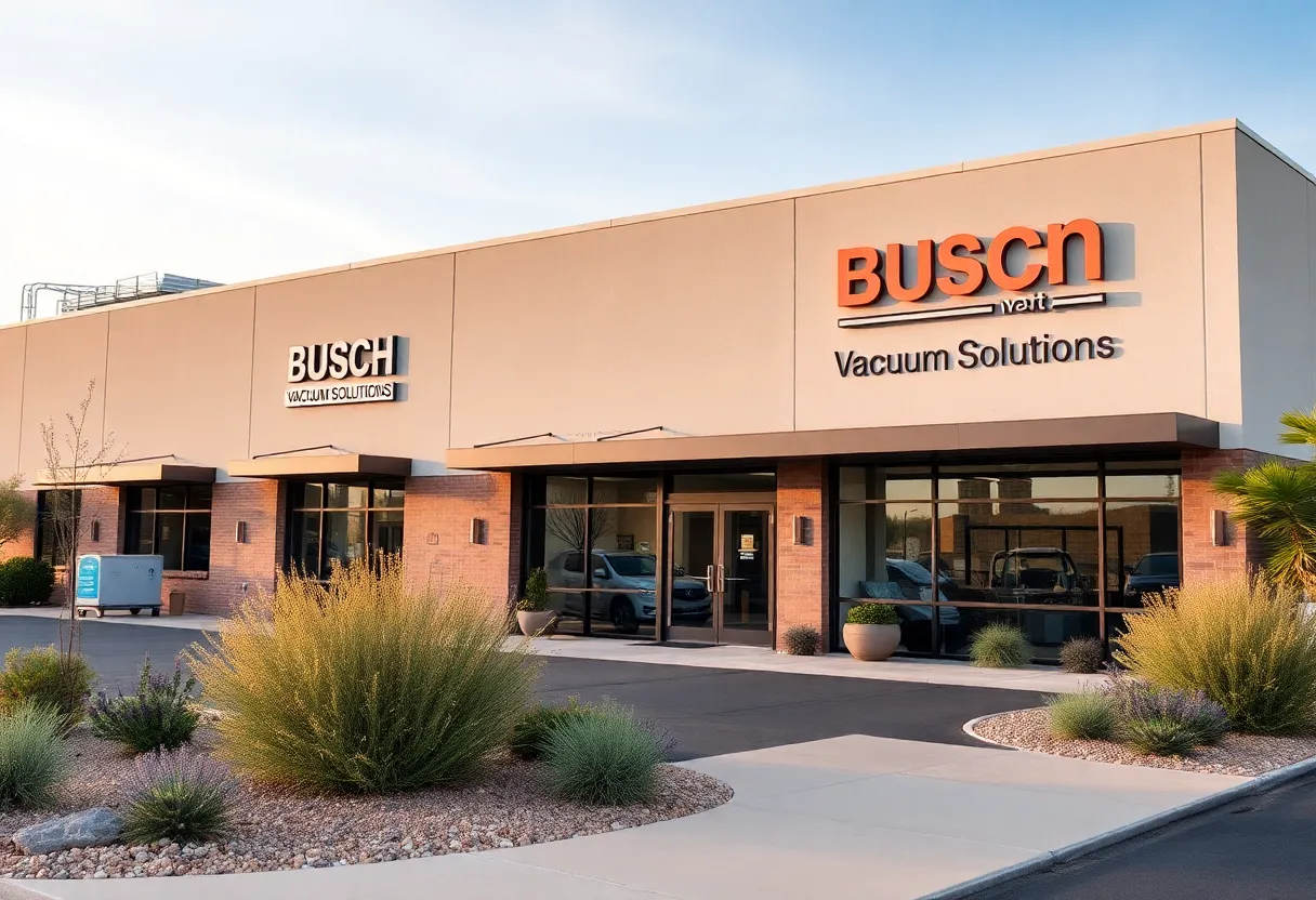 Exterior view of Busch Vacuum Solutions service center in Tempe, Arizona.
