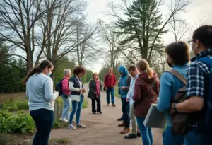 Community members gathered to support missing individuals alert efforts