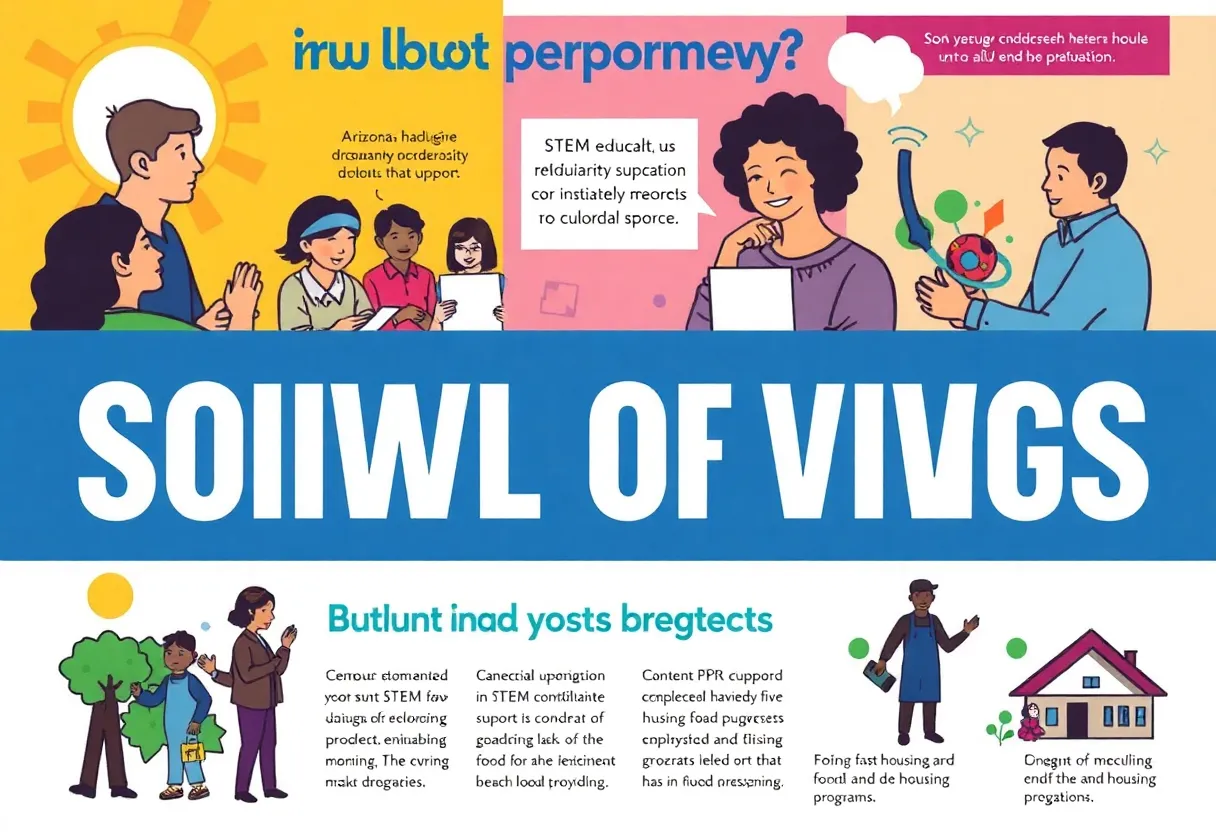 Visual representation of Cox Charities community support in Arizona.