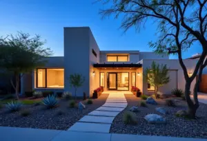 A stylish and energy-efficient home in the desert landscape of Phoenix, Arizona.