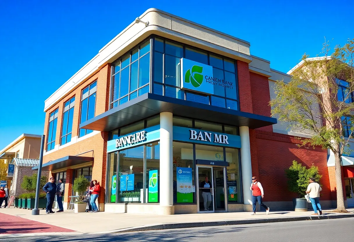 Newly acquired Enterprise Bank branch welcoming customers