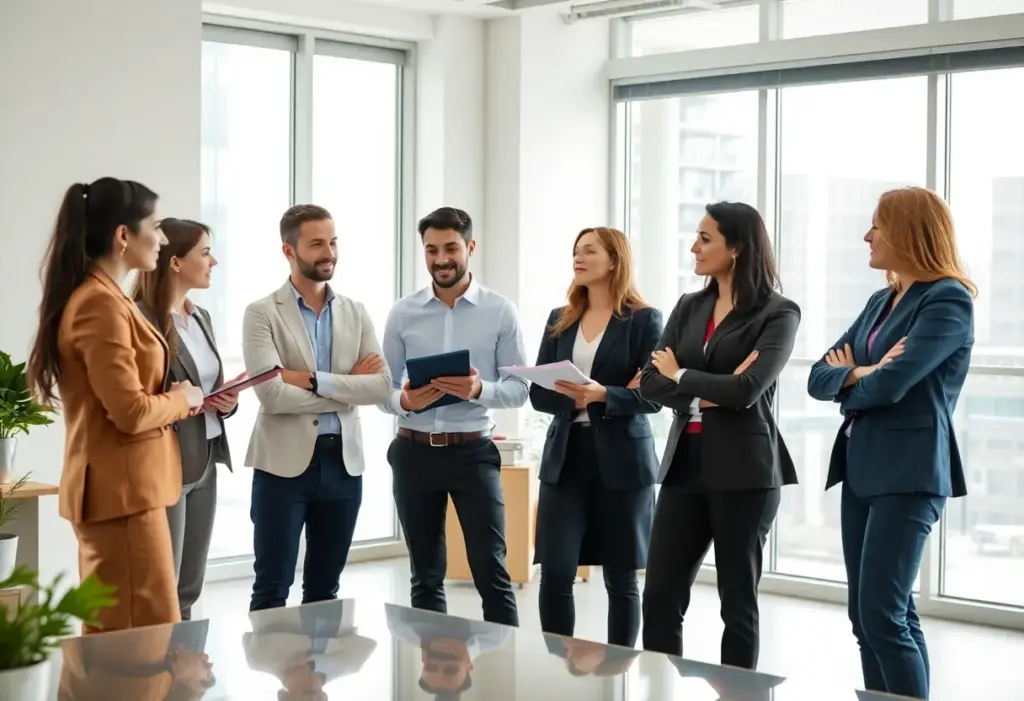 Professionals discussing economic strategies at the Greater Phoenix Economic Council.