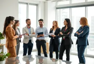 Professionals discussing economic strategies at the Greater Phoenix Economic Council.