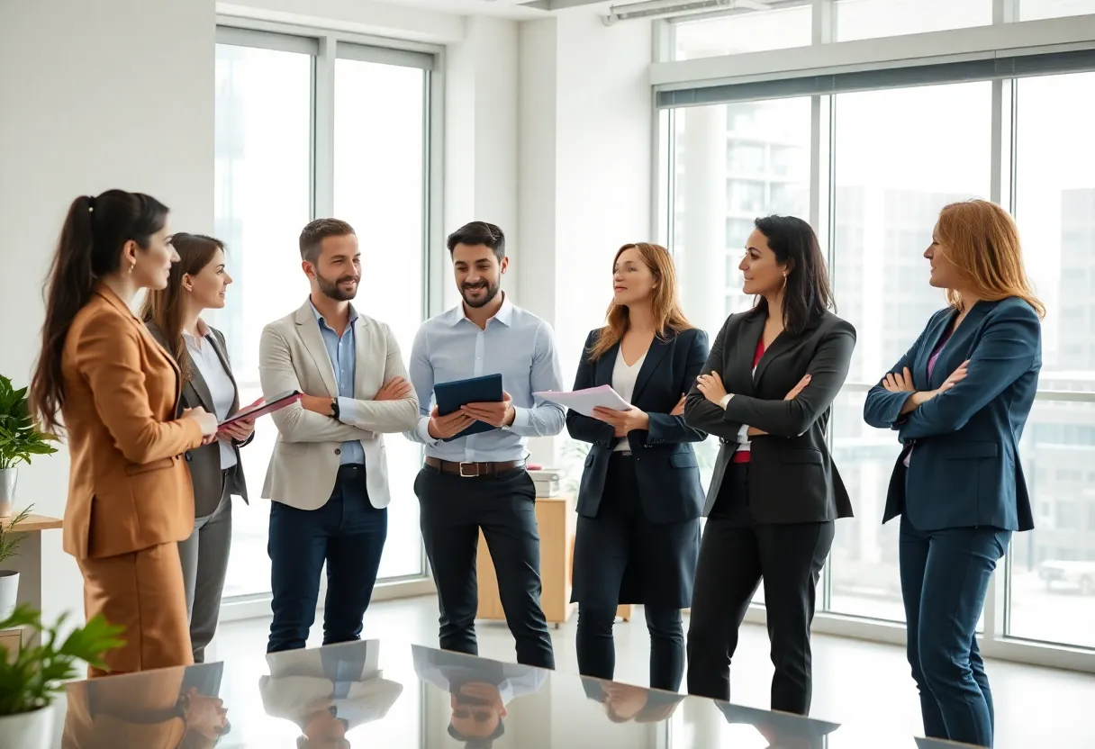 Professionals discussing economic strategies at the Greater Phoenix Economic Council.