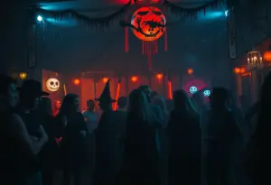 Celebration at a Halloween party