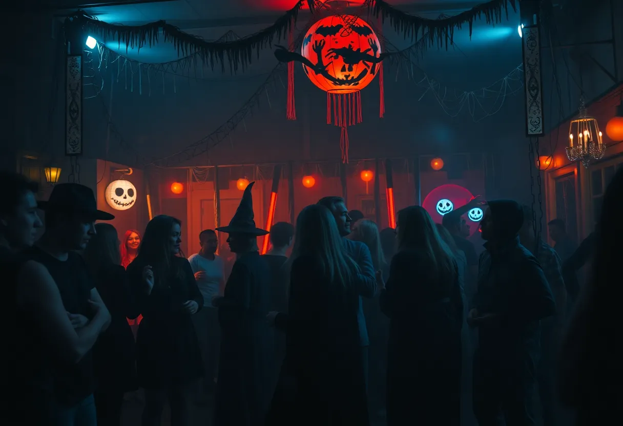 Celebration at a Halloween party