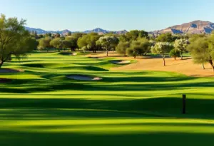 Lush golf course at Las Colinas Golf Club in Queen Creek, Arizona