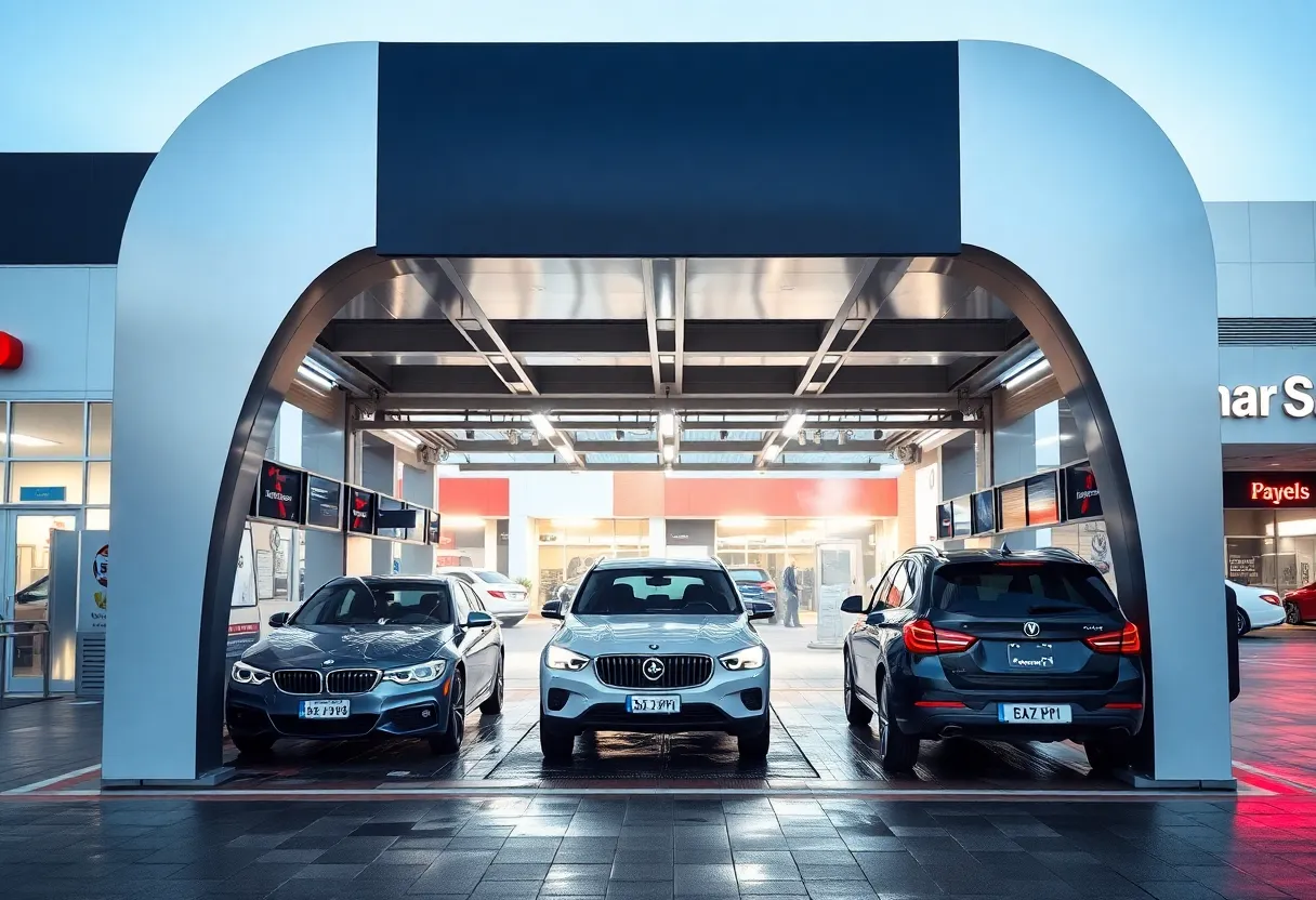 Exterior view of the new Mister Car Wash location in Whitehall Township, PA