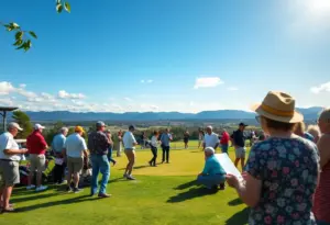 Participants at the Phoenix charity golf tournament at Arizona Biltmore Golf Club