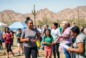 Community participants engaging in health activities at Phoenix events in October 2025.