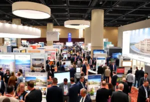 Executives networking at the Phoenix Lodging Conference