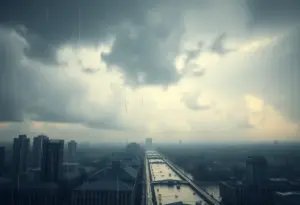 Heavy rainfall and thunderstorms over Phoenix