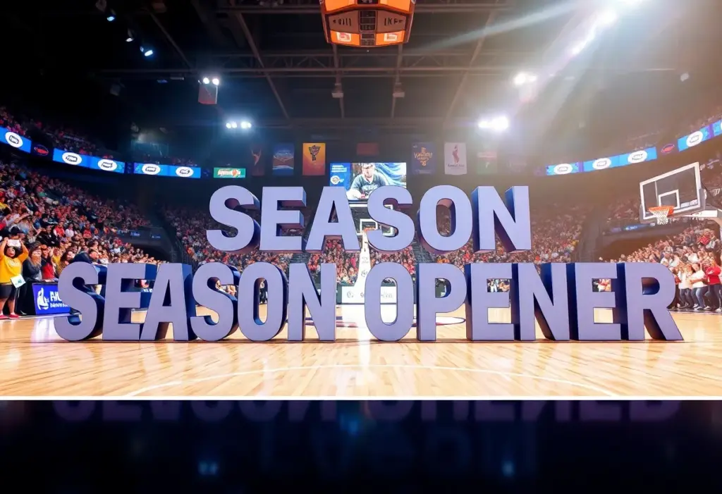 Fans cheering at the Phoenix Suns season opener against the Sacramento Kings