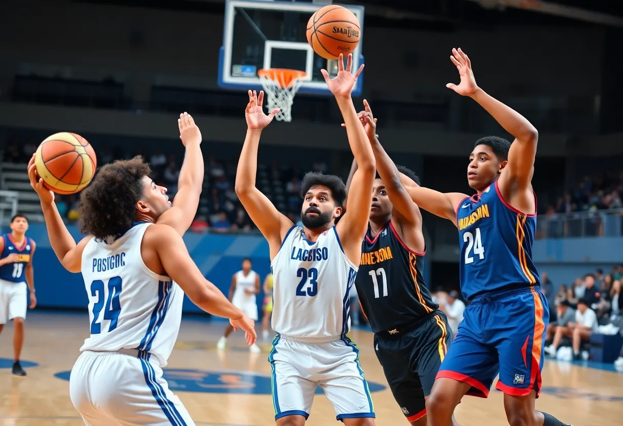 Phoenix Suns and Brooklyn Nets players competing in preseason game