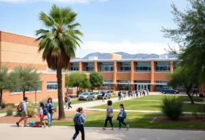 Students at a public high school in Phoenix, Arizona