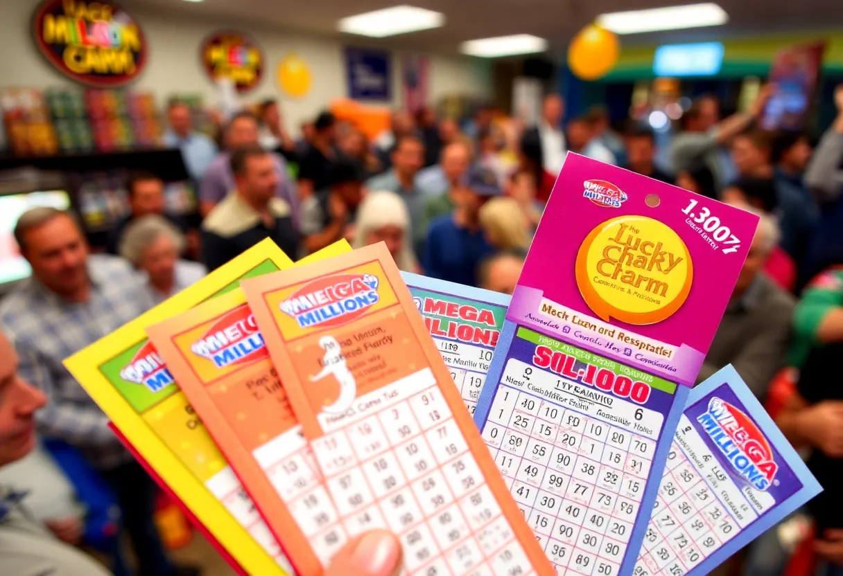 Celebration of Mega Millions winner in Tucson, Arizona
